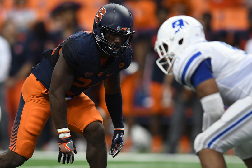 CCSU played tight to the receivers, but SU burned the Blue Devils defense. 