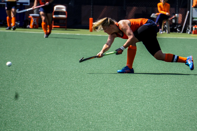 Weers fires a pass against Bucknell. She has tallied just one assist for the Orange this year. 