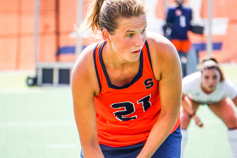 Lies Lagerweij didn't record any goals or assists, but Syracuse's backs helped its offense. 