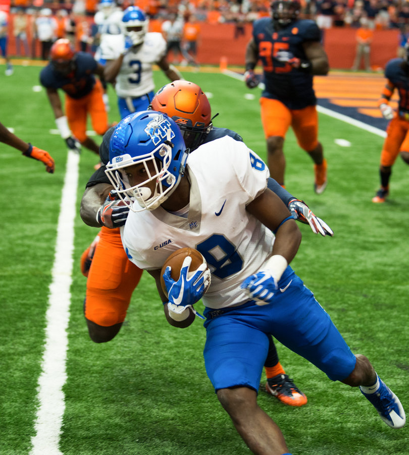 Three plays after a Sean Riley fumble, MTSU QB Brent Stockstill tossed a 28-yard touchdown to tie the game at 16.