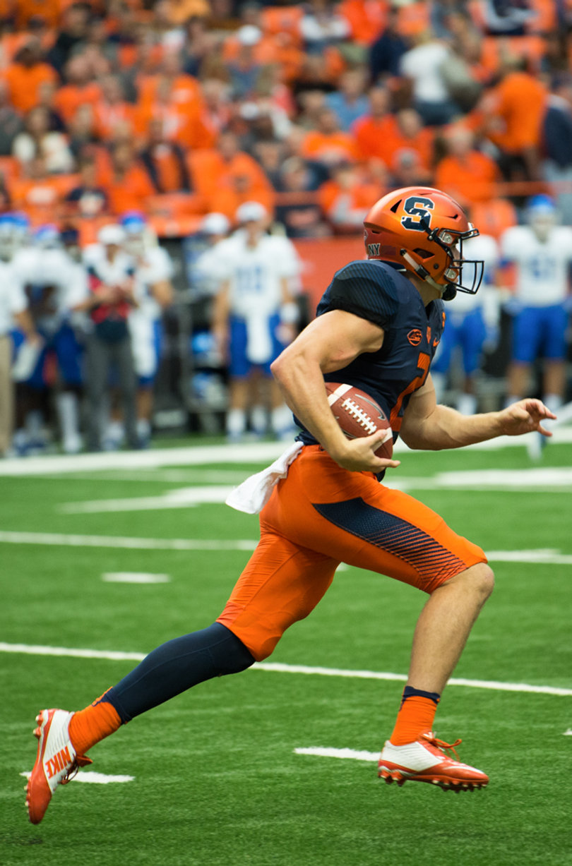 Dungey looks for space. 