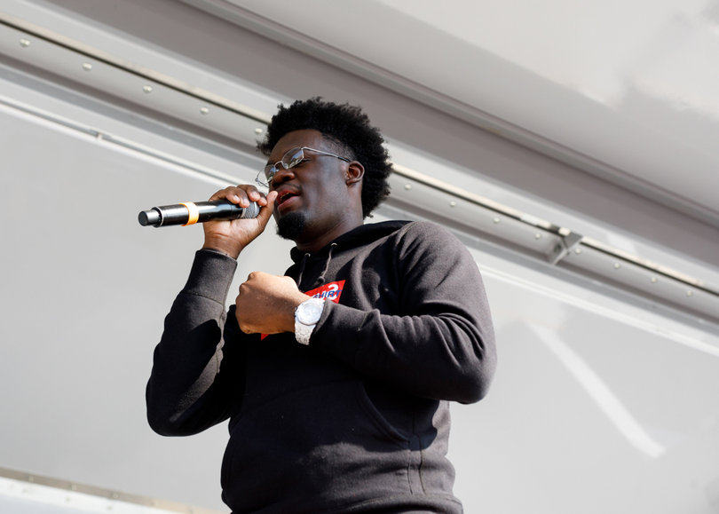 The rapper's famous phrase — "thanks Ugly God" — is featured in almost all his songs.