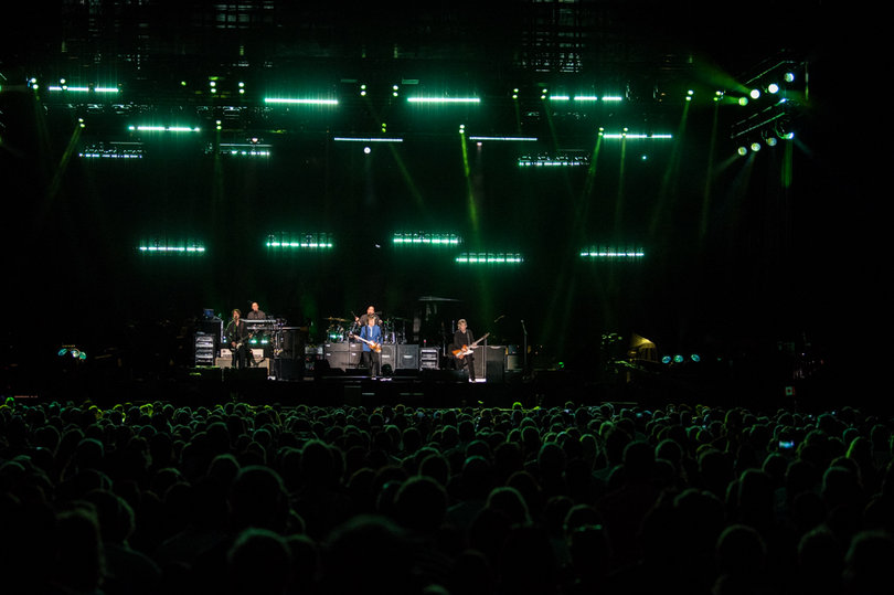 Following The Beatles breakup in 1969, McCartney penned the hits “Band on the Run” and “Live and Let Die” with his band Wings.