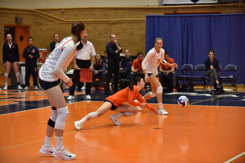 Sand, the Mabel, Minnesota, native, snapped a 10-game streak of recording double-digit digs when she plays in more than one set on Friday. 