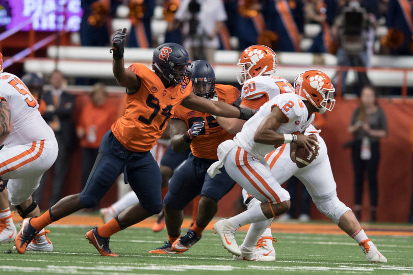 Syracuse's defense came back with four sacks of its own.