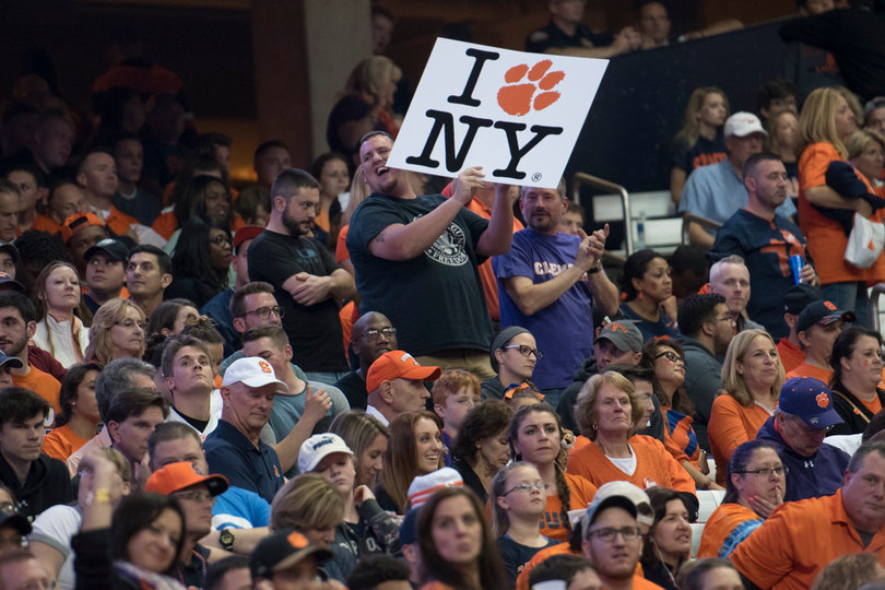 "New York's college team" sent the Tigers back to South Carolina with their first loss of the season.