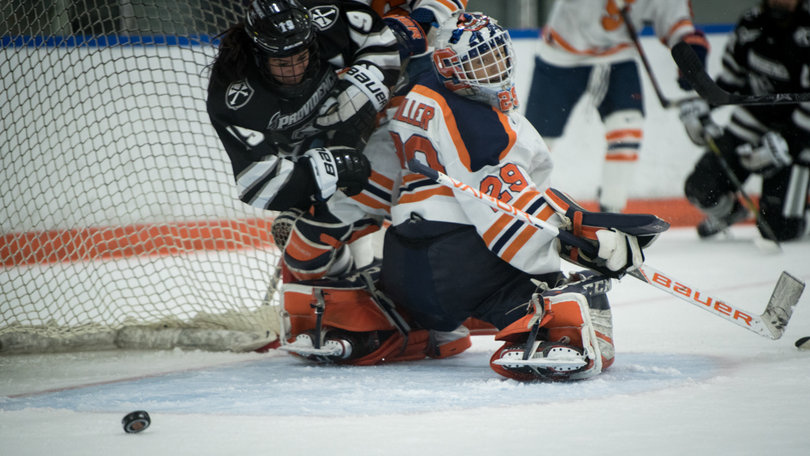 Miller stonewalled Providence center Brooke Boquist on all of her six shots Saturday.