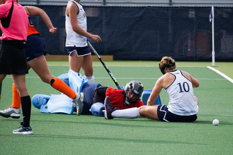 Drexel goalie Erin Gilchrist made 16 saves but still allowed four goals.