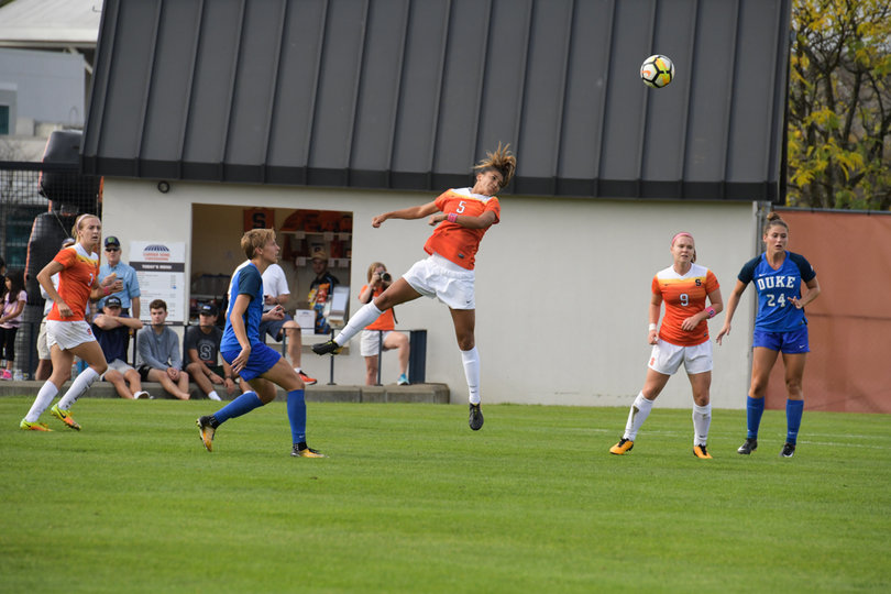 Senior Alana O'Neill had one of the Orange's five shots. 