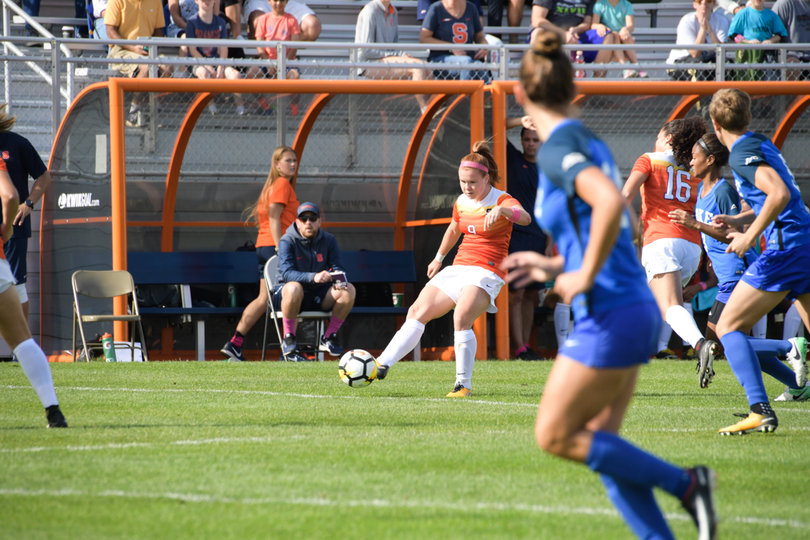 Sophomore Georgia Allen has gone back and forth from England throughout the season. 