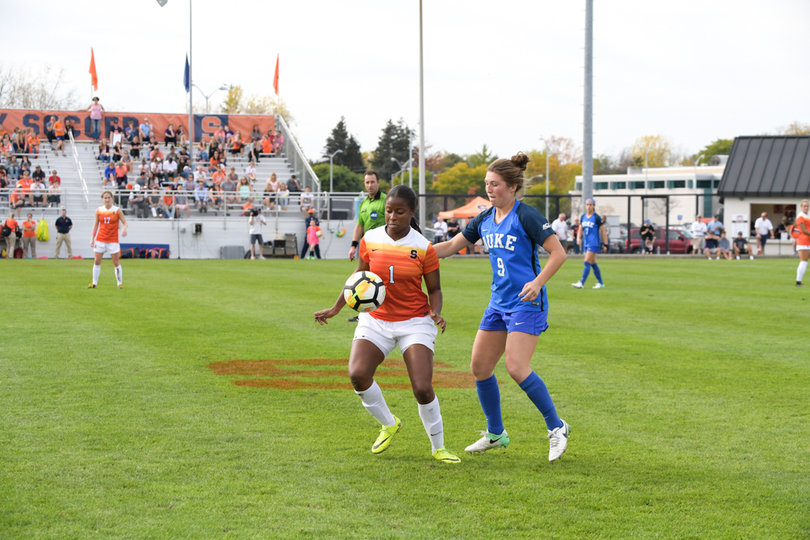 Sheridan Street recorded the Orange's only shot on goal against the Blue Devils. 