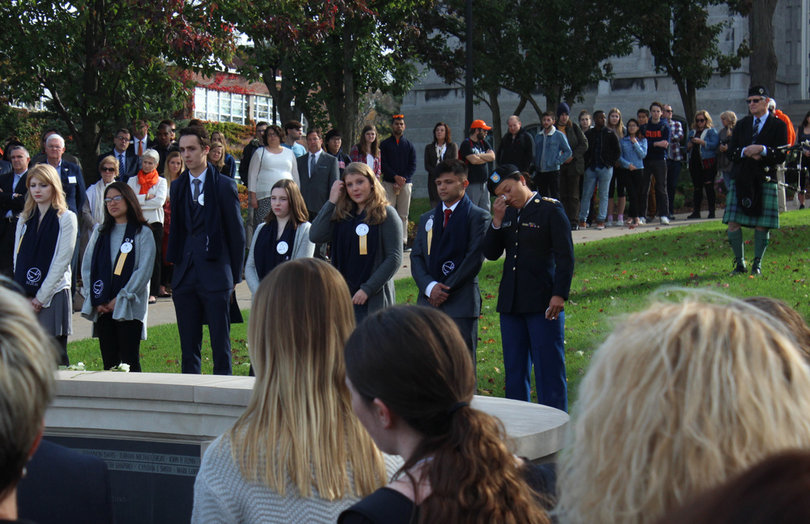 Jacqueline Page, representing Pan Am Flight 103 victim Timothy Michael Cardwell, is an ROTC cadet.