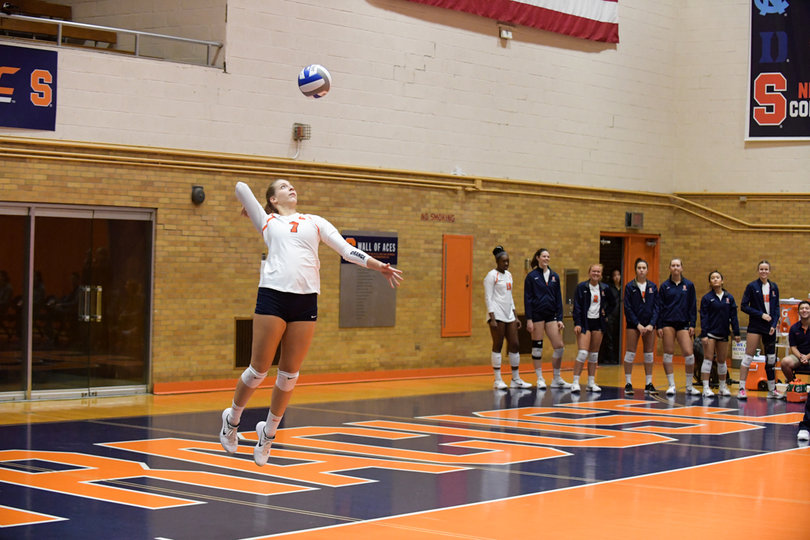 Ella Saada dropped in a service ace for the Orange.