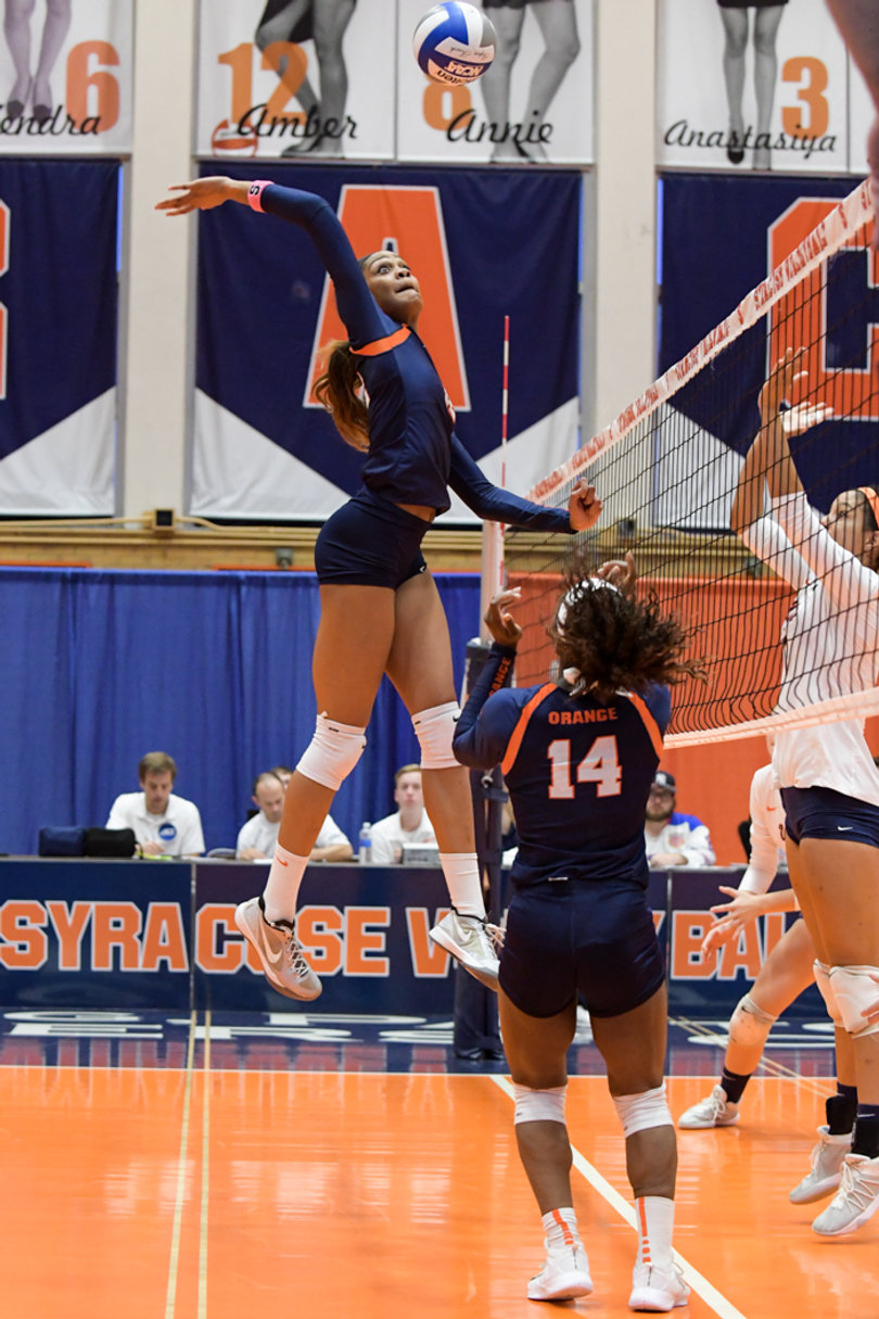 Syracuse had a .297 team hitting percentages Sunday against Virginia almost triple UVA's .110.