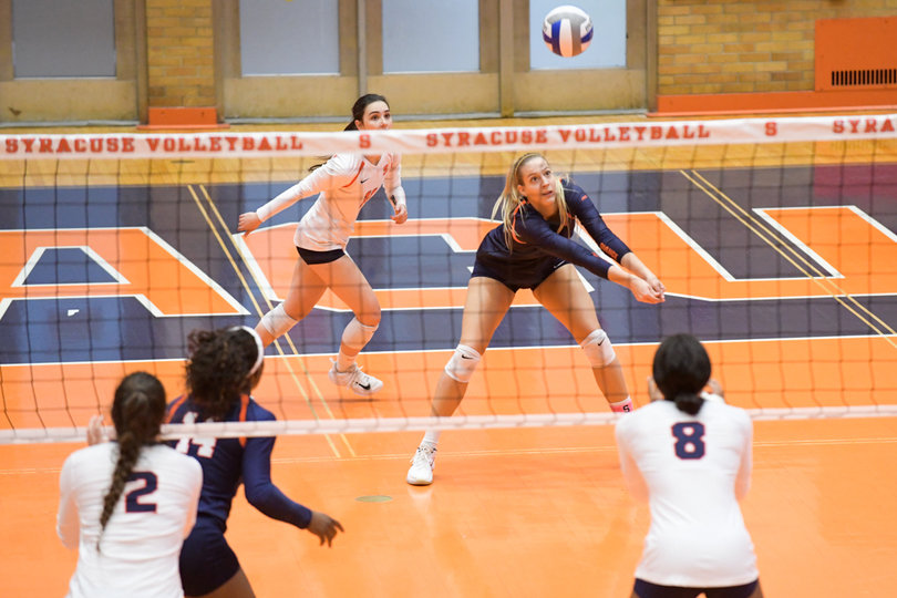 As a team, SU built up 35 digs through three sets.