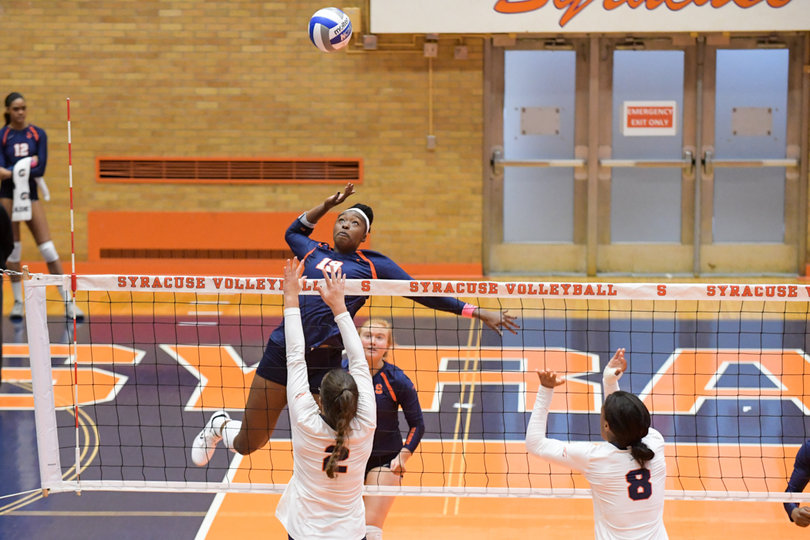 Hitter Santita Ebangwese had six of Syracuse's 39 kills.