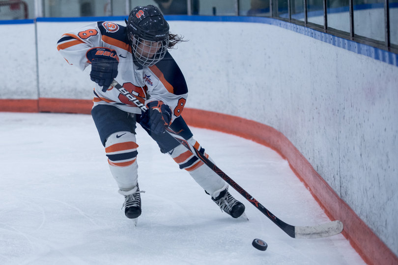 Stephanie Grossi finished with three shots and Syracuse's first goal in its 4-3 loss.