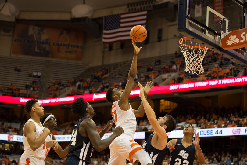 Brissett looked clean from deep and made some nice moves around the rim.