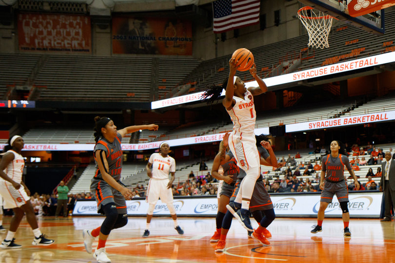 Raven Fox hit 3-of-5 shots inside the arc but wasn't so lucky outside it. She missed all three 3-point attempts. 