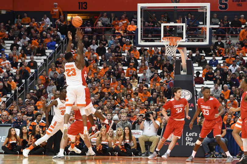 Frank Howard made his lone 3 of the night. Howard had four assists and a turnover in the win.

