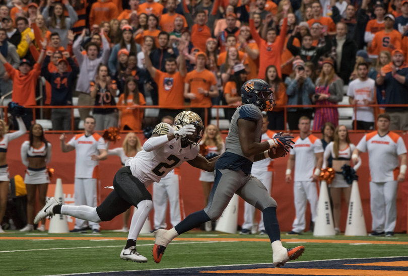 Ravian Pierce caught two touchdowns Saturday.