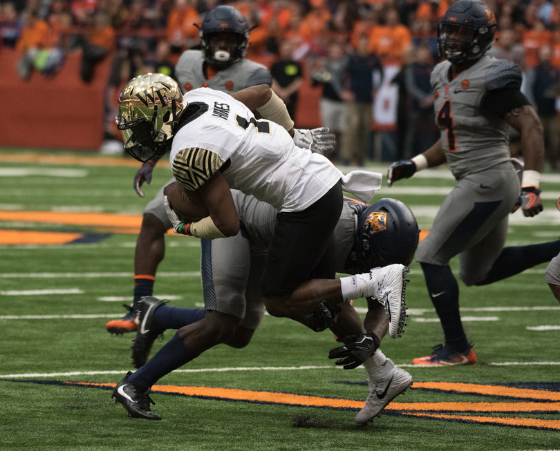 Tabari Hines had nine catches for 124 yards.