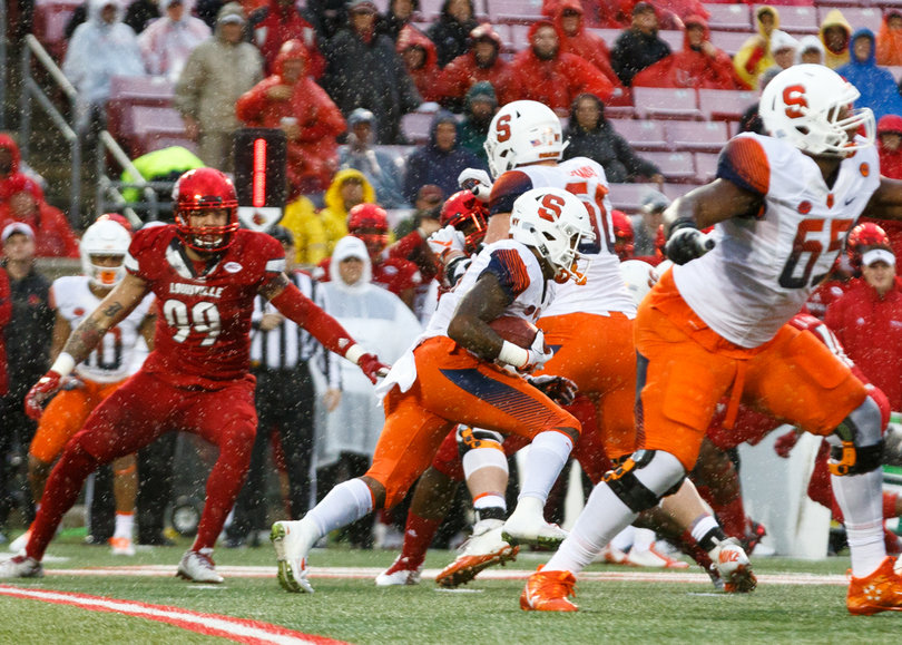 Normal starter Dontae Strickland didn't travel to Louisville, so normal back up Moe Neal got the start.