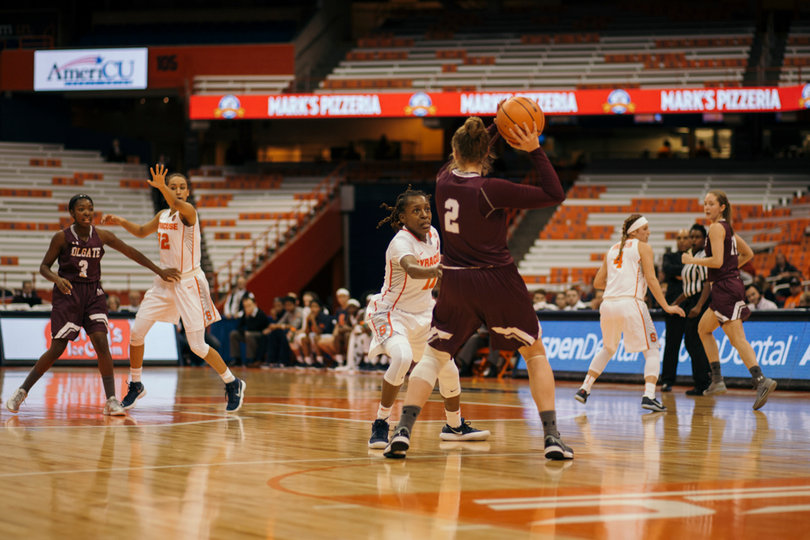 Syracuse frequently employed a full-court press.