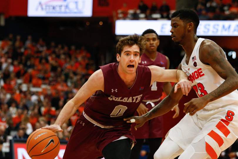 While Colgate hung around with Syracuse, only three of its players finished with double digit points. 