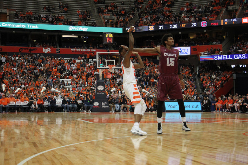 Syracuse fired 19 shots from beyond the arc and converted on 7 of them. 