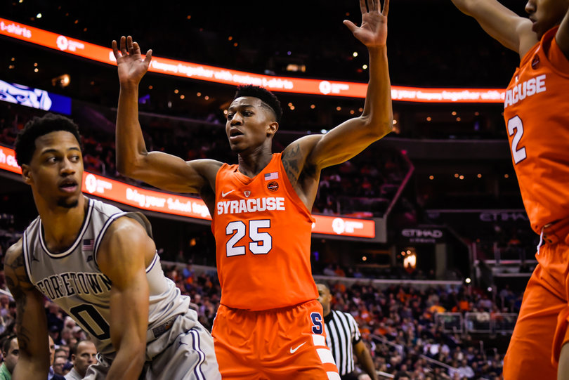In the later stages of the game, SU began to press Georgetown.