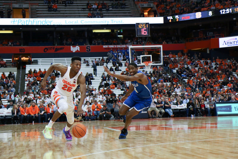 Battle contributed three assists to the SU offense, as well.
