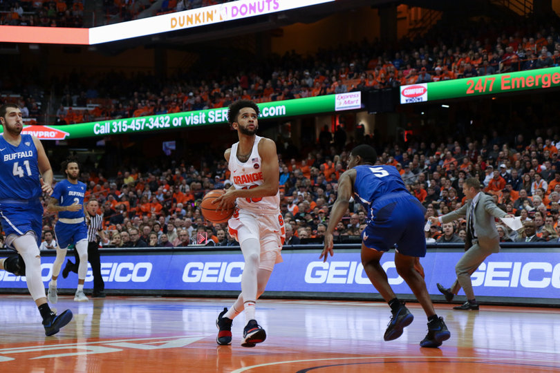 Howard Washington played eight minutes while Howard battled foul trouble in the SU win.

