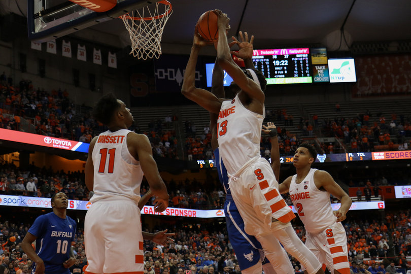 Paschal Chukwu tallied eight blocks against Buffalo while holding a six-inch height advantage over Buffalo forward Nick Perkins.