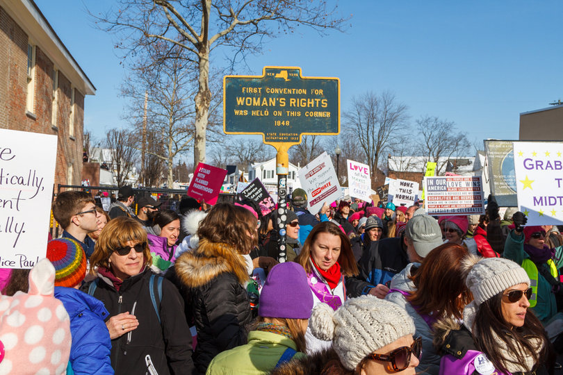 Seneca Falls is known as the women's rights movement. Last year marked the 100-year anniversary of women's suffrage in New York state. 