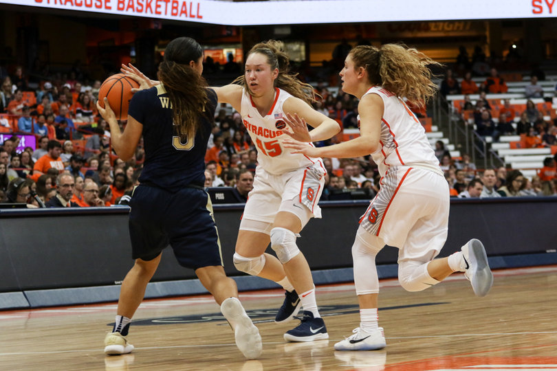 SU forced 20 Pitt turnovers during the win.