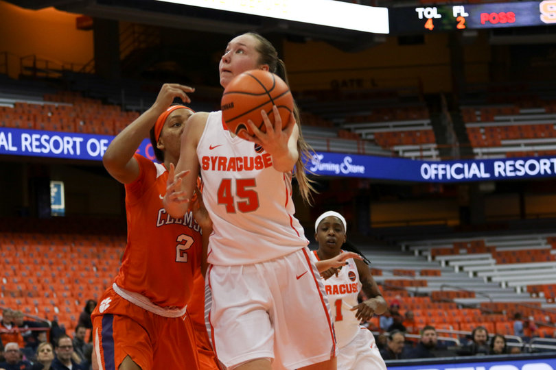 Digna Strautmane put 16 points on the board for Syracuse.