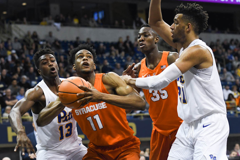 Syracuse made up for its poor shooting in the first half by over doubling its field goal percentage in the second half, with a 48 percent mark. 