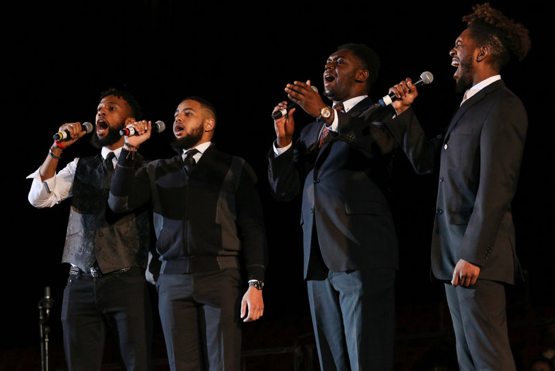Black Legacy, a student a cappella group, performed at SU's 33rd annual Martin Luther King Jr. Celebration. 