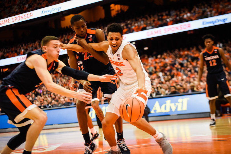 Matthew Moyer was Syracuse's only bench player to enter the game, but didn't take a shot.