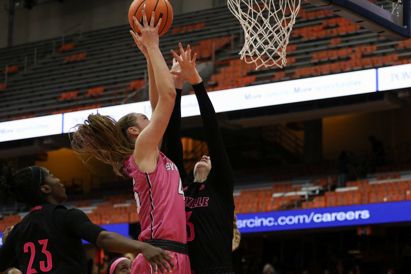Digna Strautmane pulled down three rebounds in the loss.