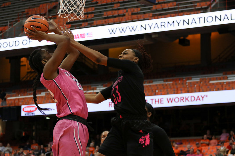 Bionca Dunham had a block for Louisville in the UofL win.