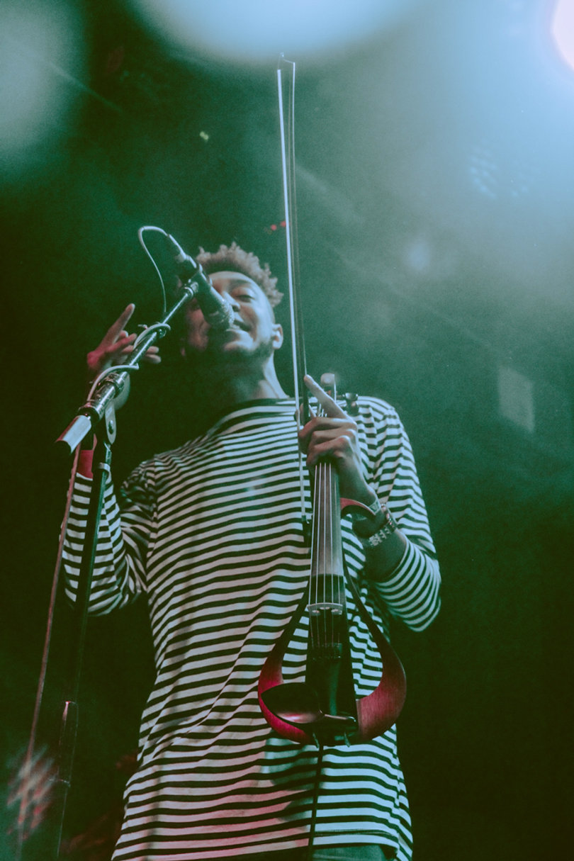 Christian Rose, violinist for Juice, rapped in a few of the group's songs during last night's performance. 