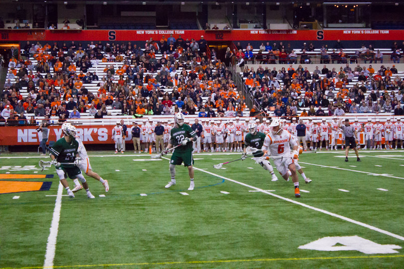 Luke Schwasnick (6) scooped three ground balls for SU.