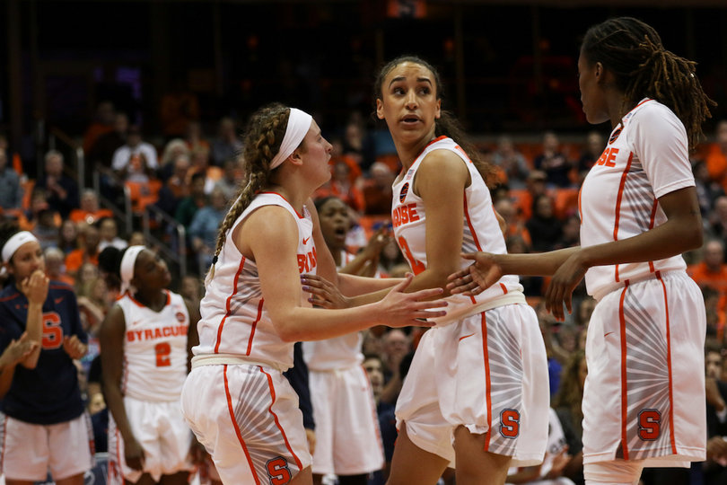 Miranda Drummond and Tiana Mangakahia teamed up for multiple Mangakahia dimes to Drummond 3s. 