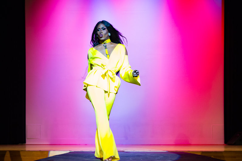 When she came onstage, Couleé was introduced as, "This is Shea Couleé, and she didn't come here to stay, she comes here to slay."