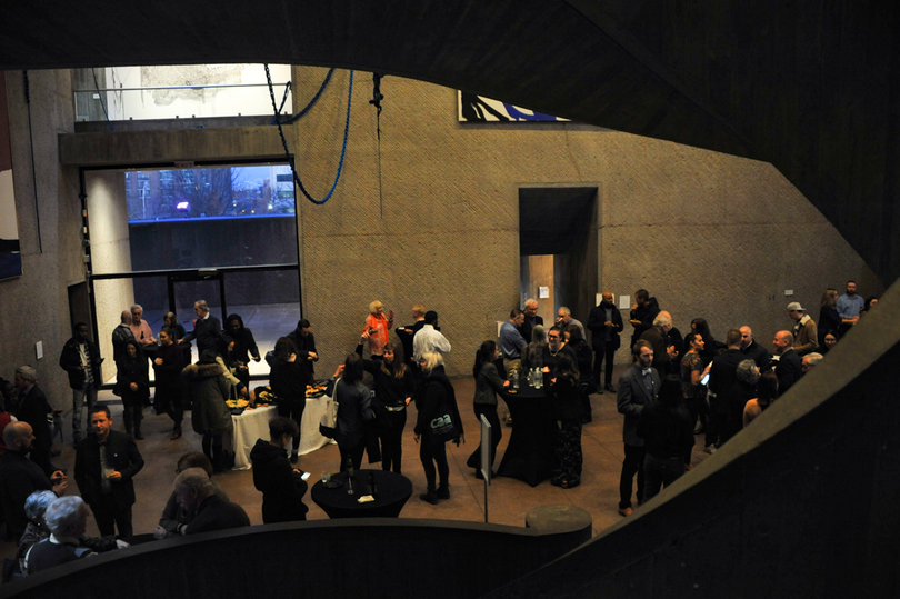 Guests had the chance to view Edie Fake and Sheila Pepe's work while enjoying music and hors d’oeuvres.