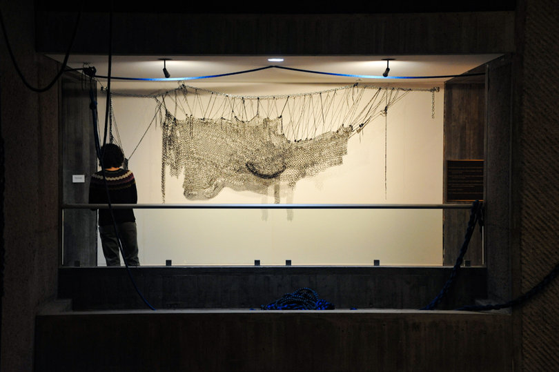 One of Pepe's works of art, which "plays with feminist and craft traditions to counter patriarchal notions of recognized or accepted forms of art making," per the Everson website.