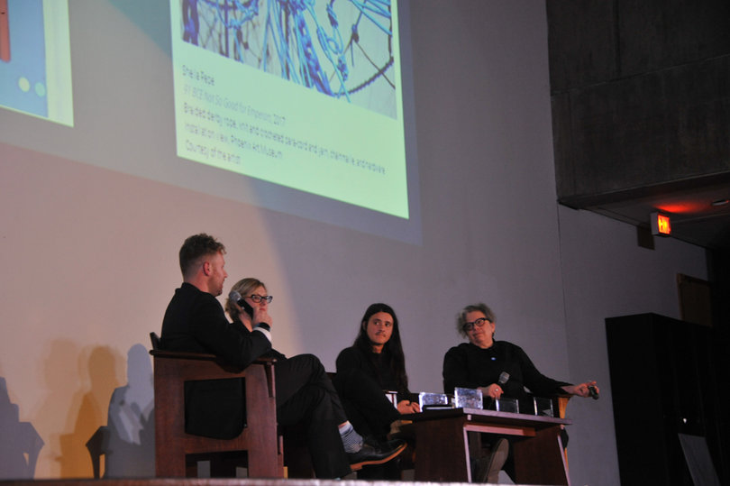Both artists spoke about their work and inspiration for five to 10 minutes.