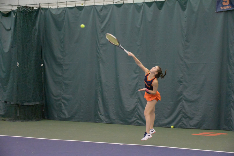 Golubovskaya paired with Shkudun to win at second doubles. 